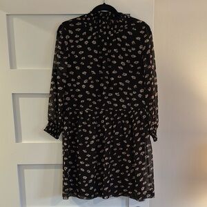 Madewell Floral Black Dress
